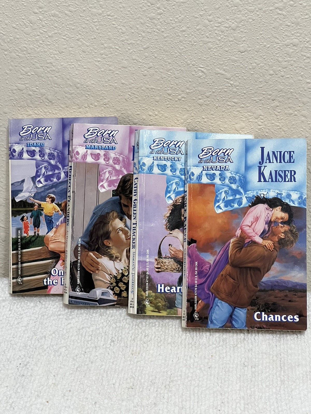 Harlequin Born In The USA Romance Series Lot 4 Paperback Books