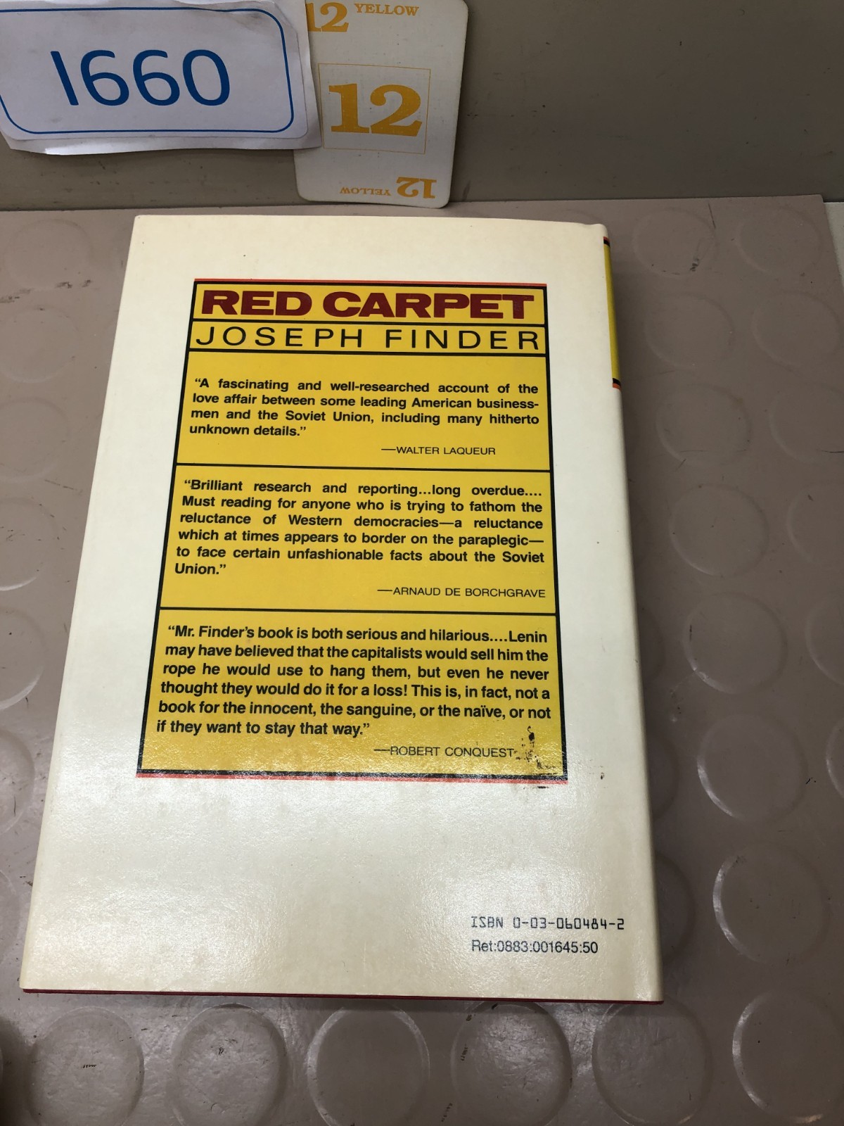 Red Carpet by Joseph Finder HC DJ 1983 1st Edition Holt Rinehart Comp