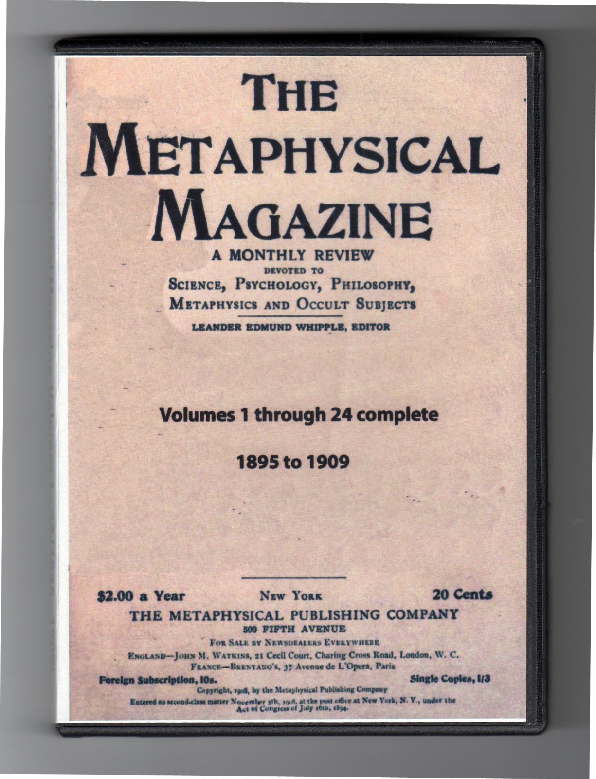 Metaphysical Magazine 1895-1908 full run on DVD or USB . 130 issues (occult).