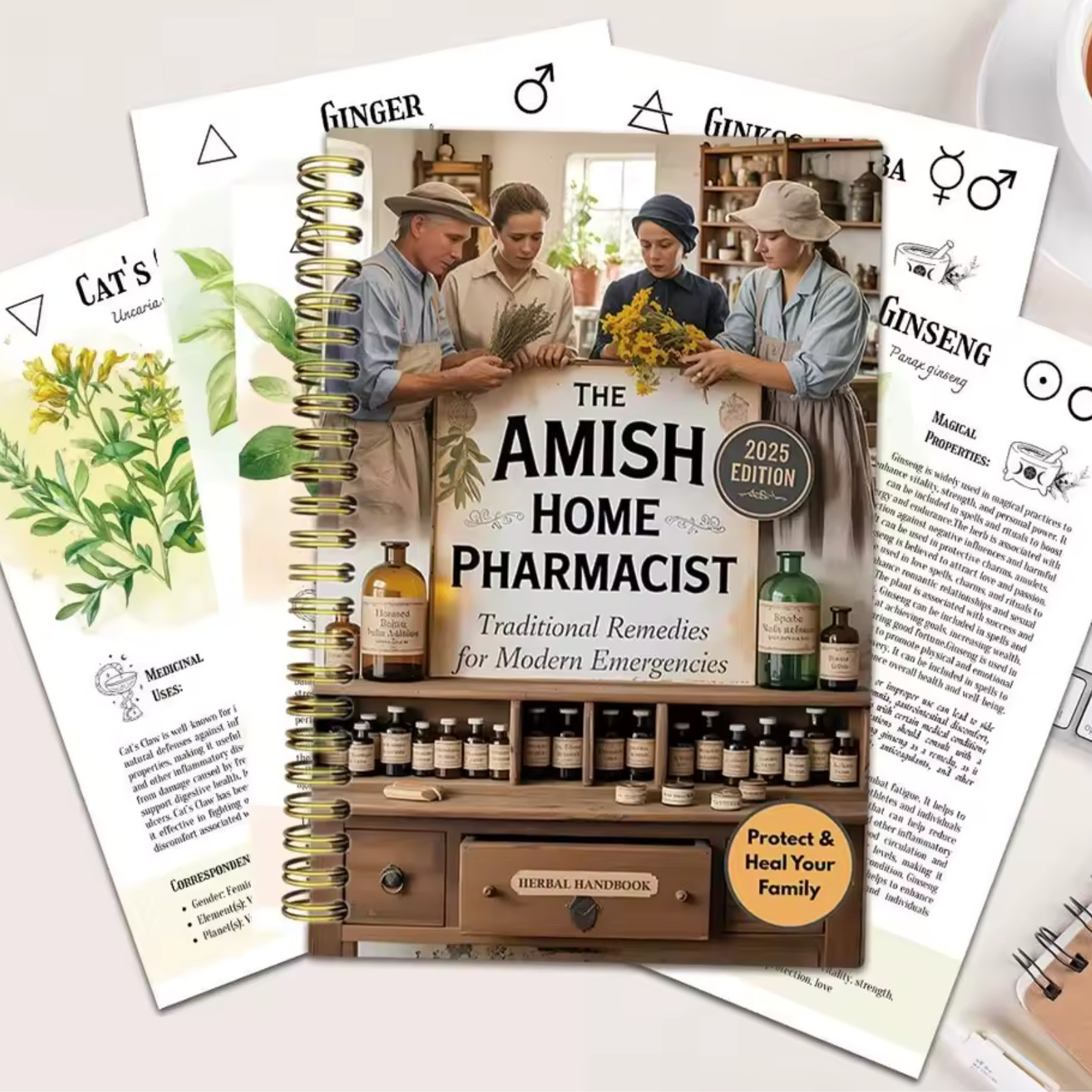 The Complete Amish Apothecary Book Herbal Remedies & Home Healing Free Shipping