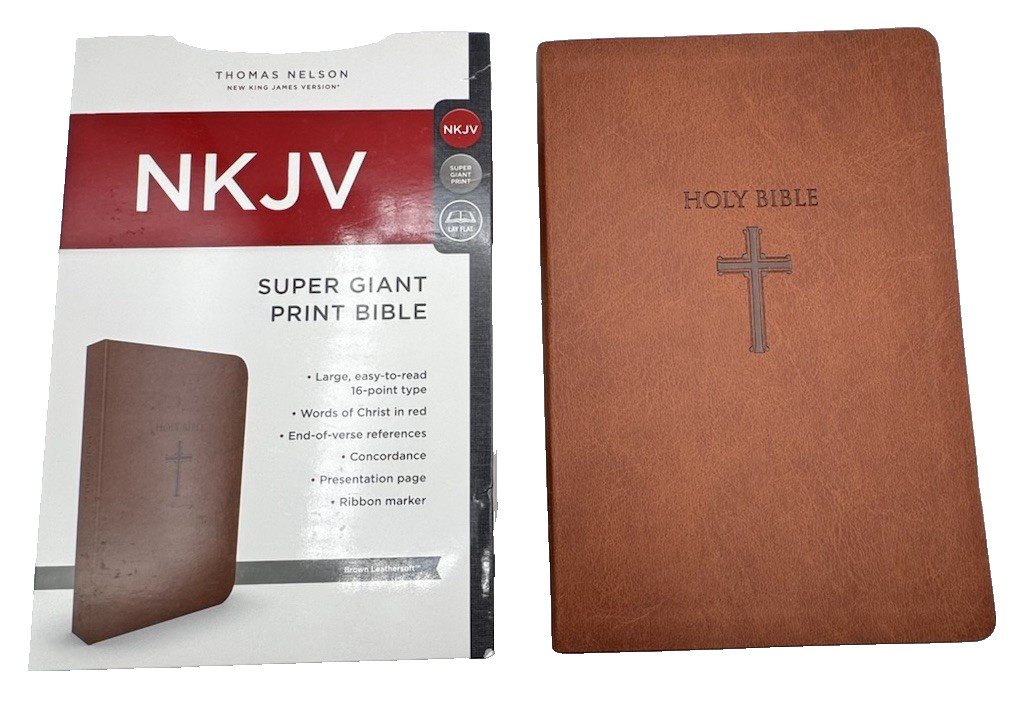 Super Giant Print Bible NKJV Imitation Leather Largest Print 16 point