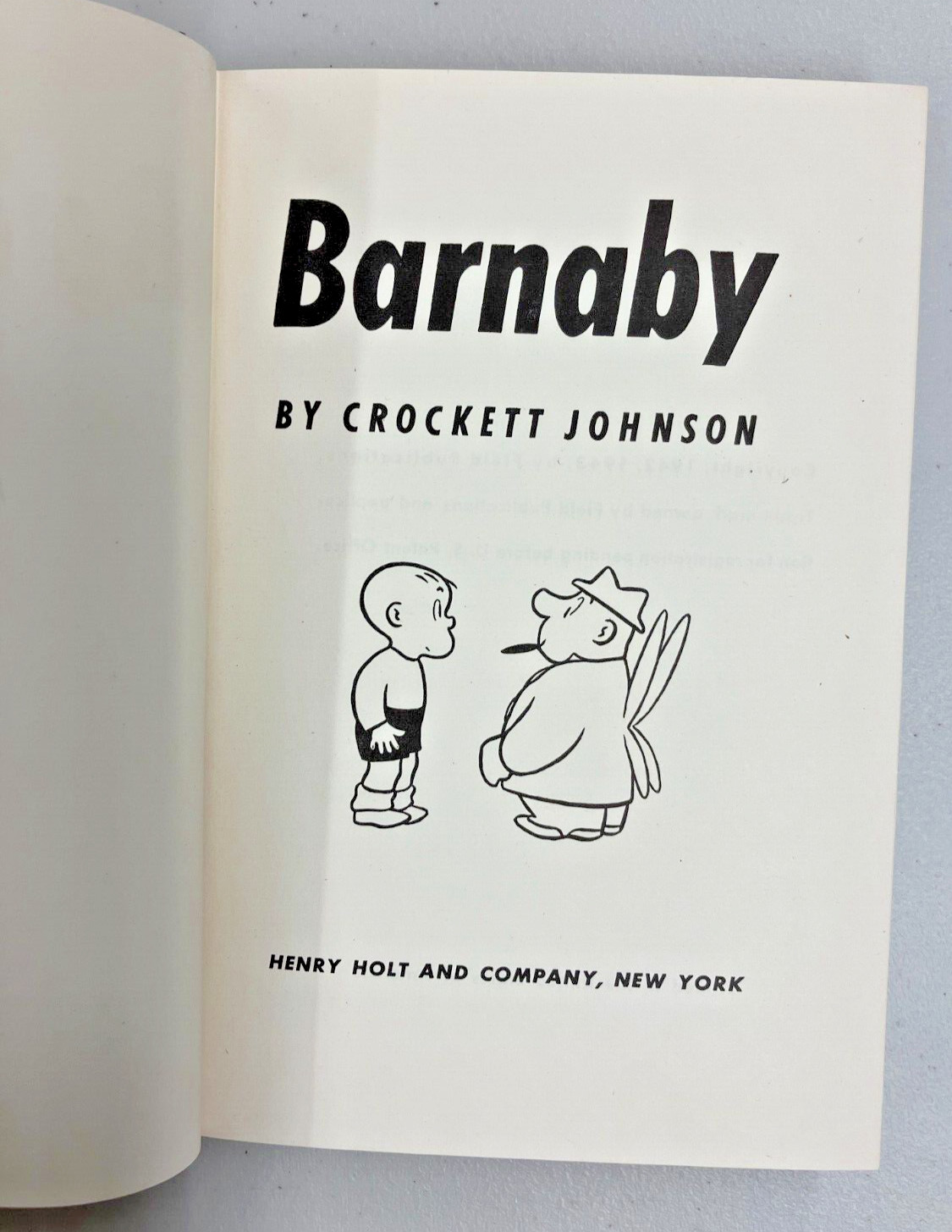 BARNABY by Crockett Johnson – 1943 Great Condition with DJ