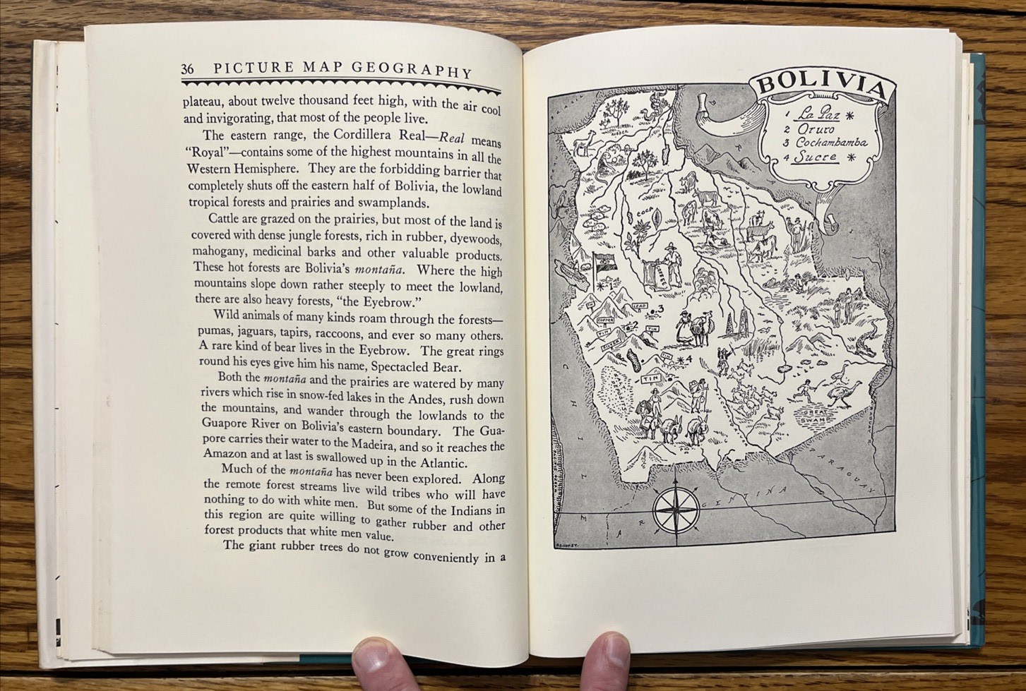 Picture Map Geography of South America, by Vernon Quinn, HCDJ 1959 Edition