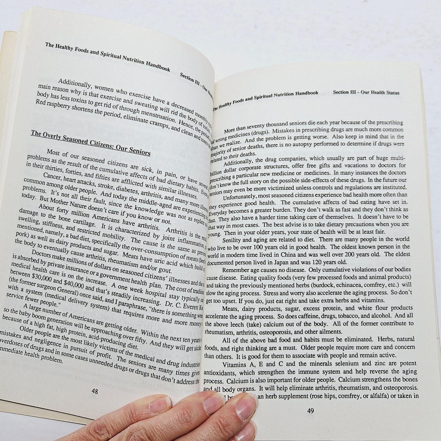 Spiritual Nutrition / Healthy Foods Handbook – Keith T. Wright 1989 Pbk
