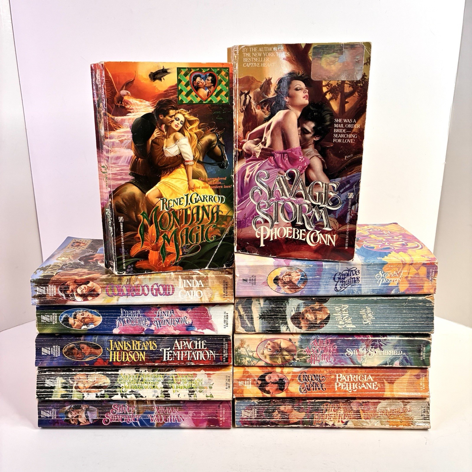 Lot 12 Vintage Zebra Historical Romance Paperback Novels Lovegram Mixed Authors