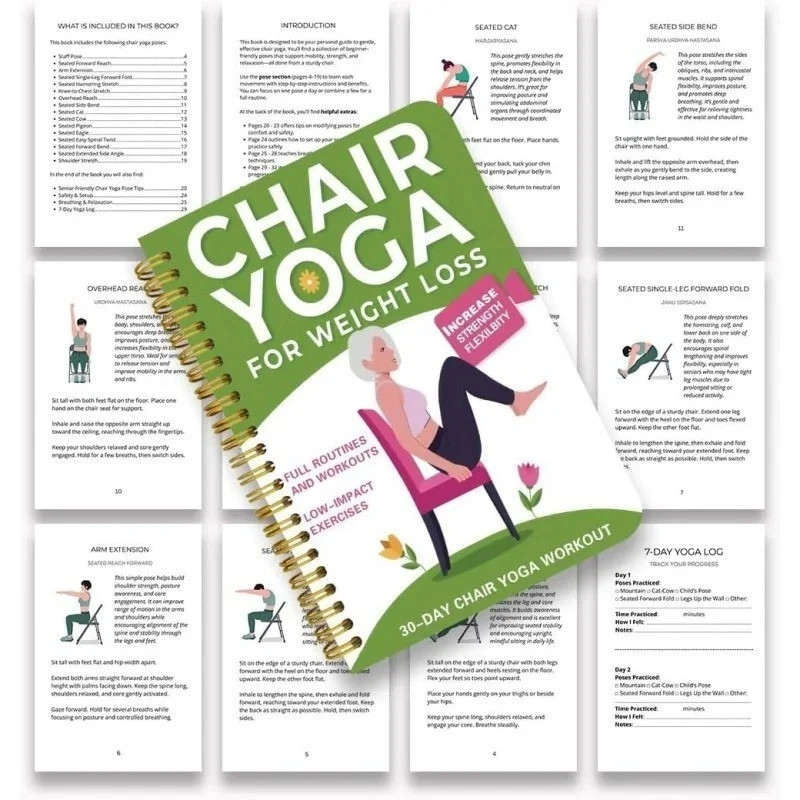Chair Yoga for Weight Loss – 50+ Low‑Impact Exercises for Seniors & Adults