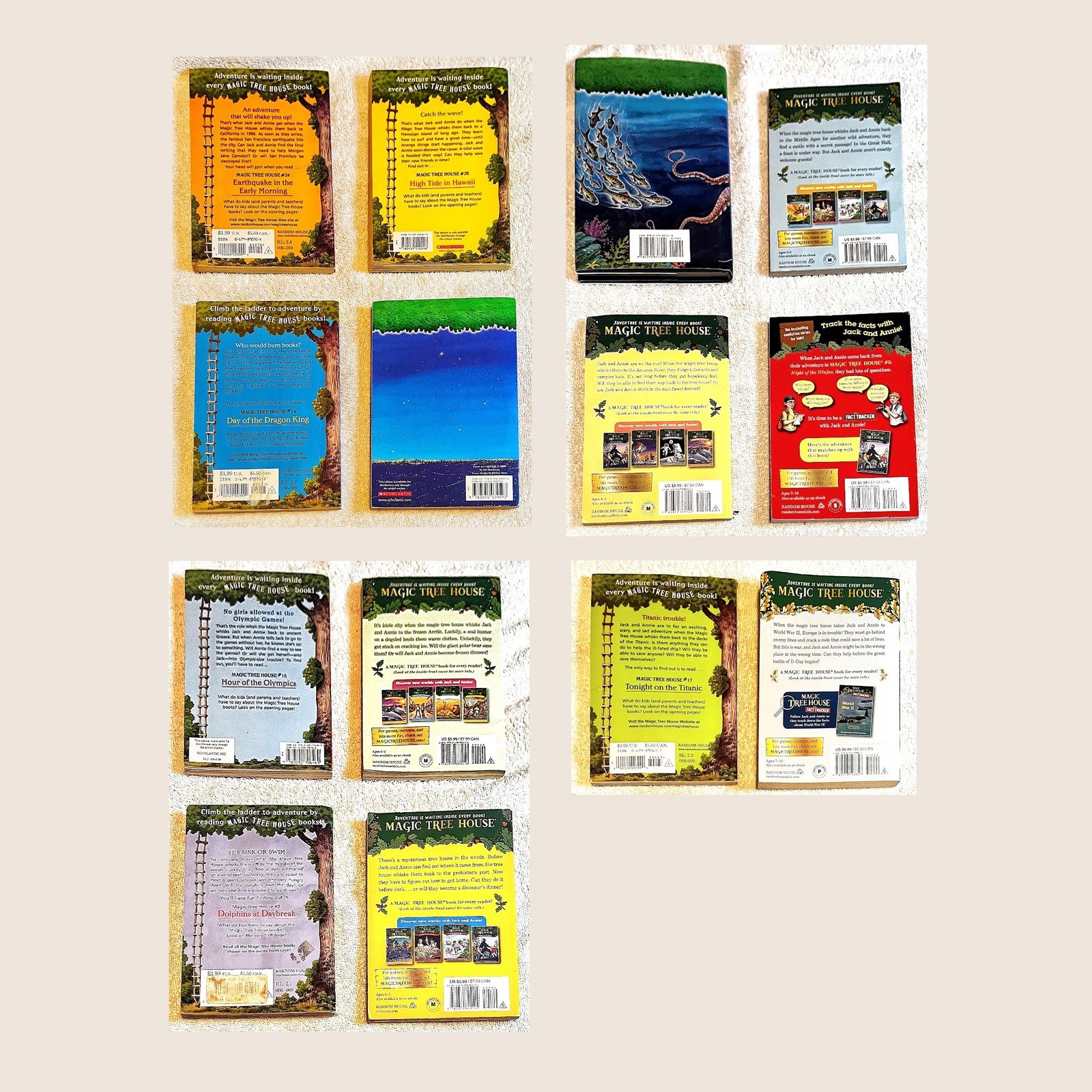 Magic Tree House Lot 13 Mary Pope Osborne Chapter Books Softcover Kids Book,Bund