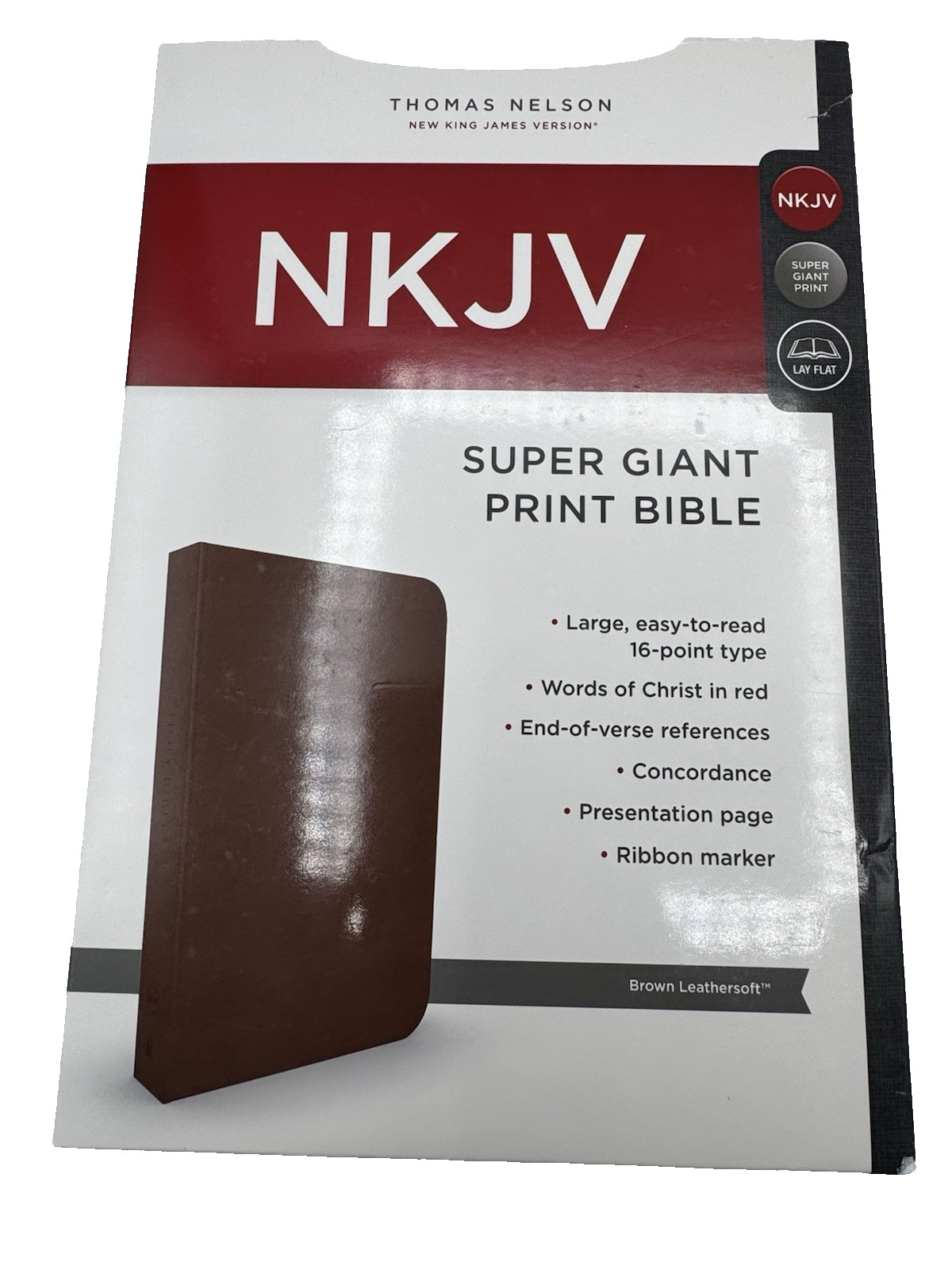 Super Giant Print Bible NKJV Imitation Leather Largest Print 16 point