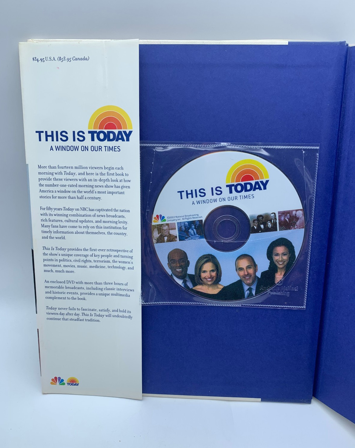 Book &DVD NBC This Is Today A Window On Our Times 2003 Hardcover 174 Pages VTG
