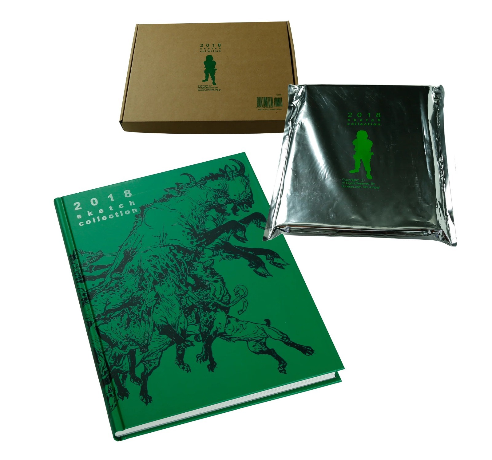 Kim Jung Gi Art Book Original 2018 Sketch Collection Hard Cover Sealed Authentic