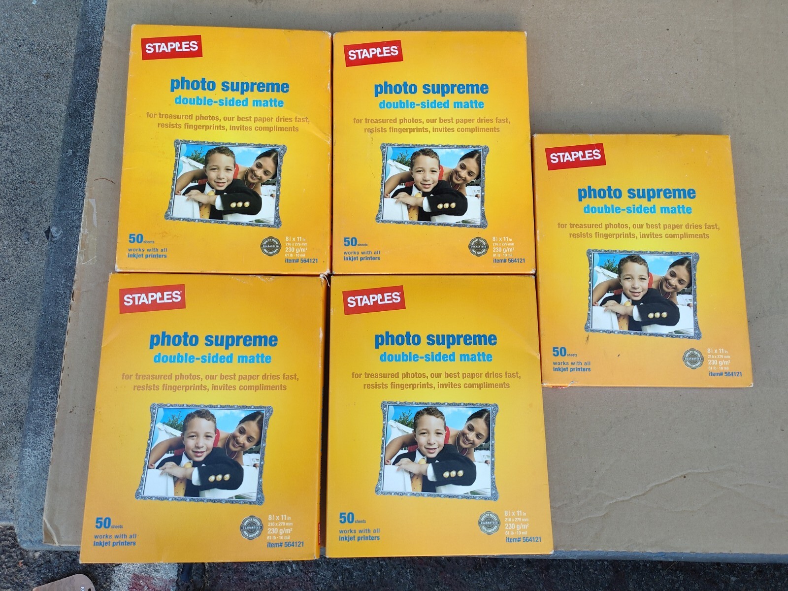 New Staples 50 Pack Photo Supreme Paper 8 1/2″ x 11″ Double Sided Matte