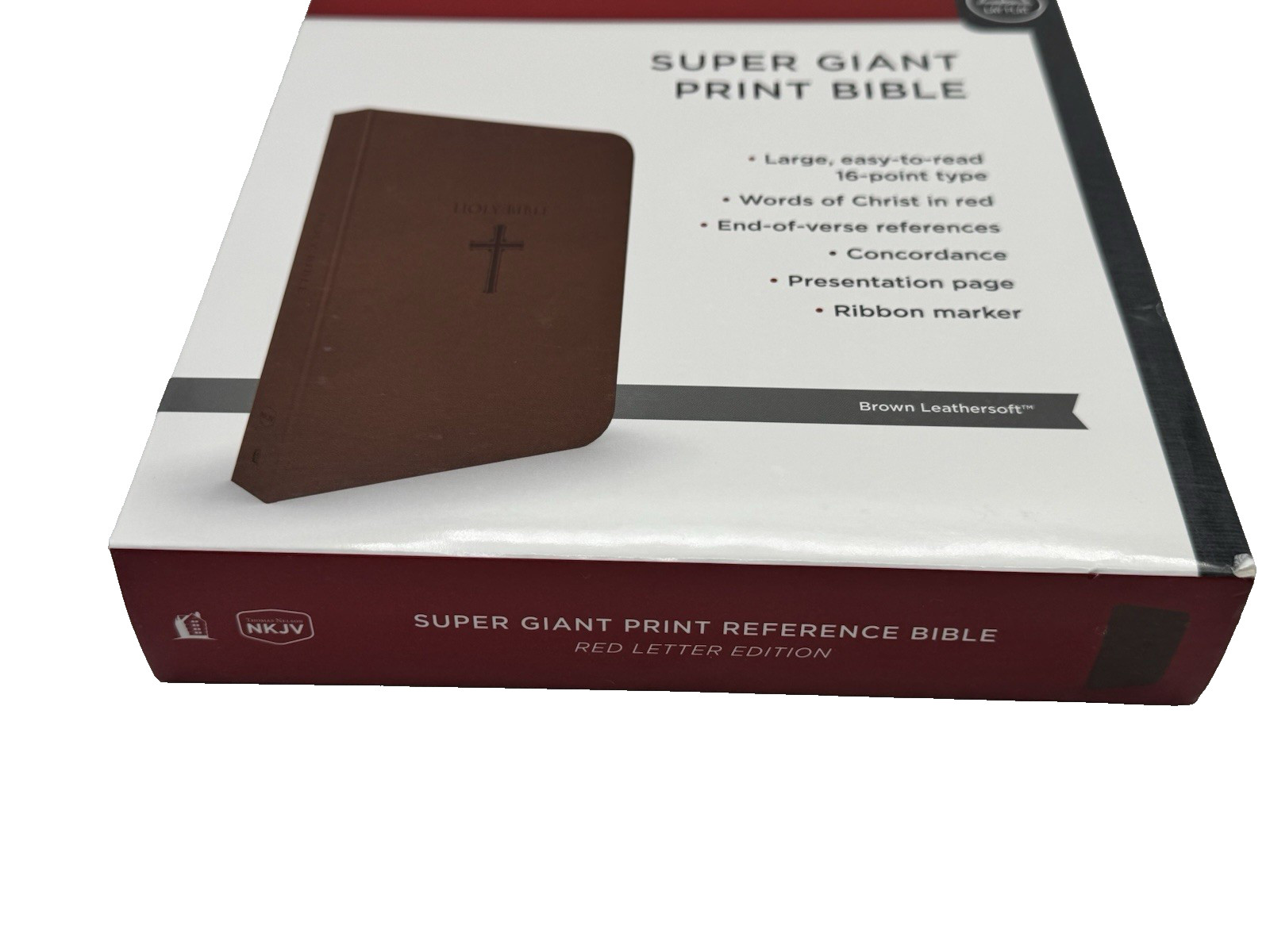 Super Giant Print Bible NKJV Imitation Leather Largest Print 16 point