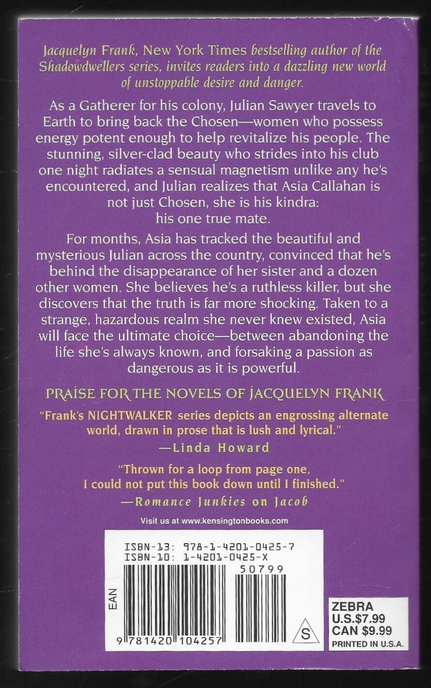 Hunting Julian by Jacquelyn Frank (2010, UK- A Format Paperback)