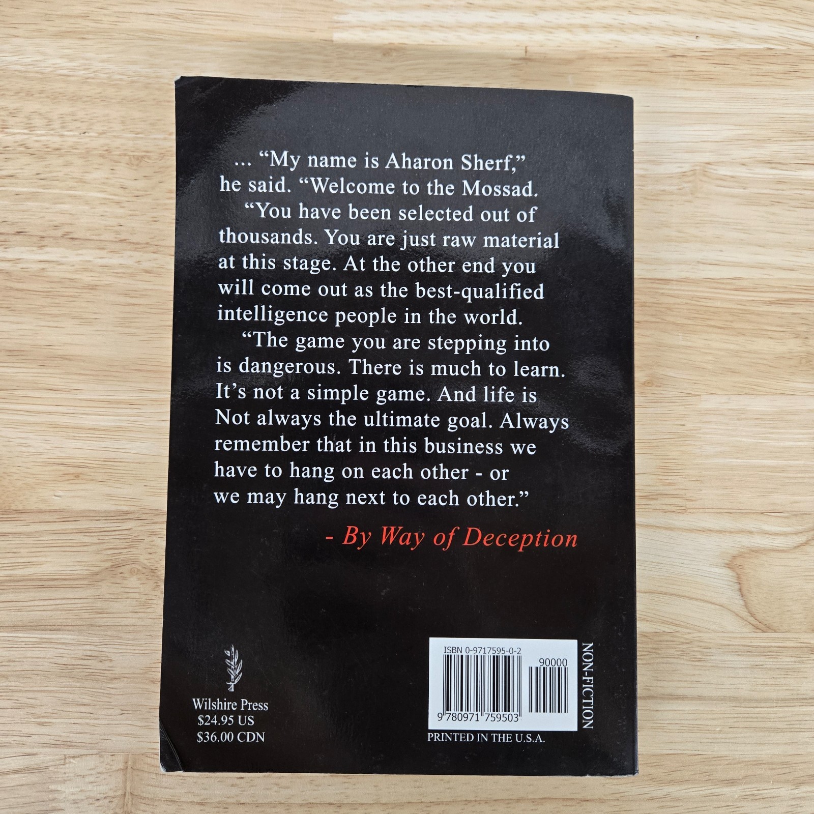 By Way of Deception SIGNED by Victor Ostrovsky Paperback Book