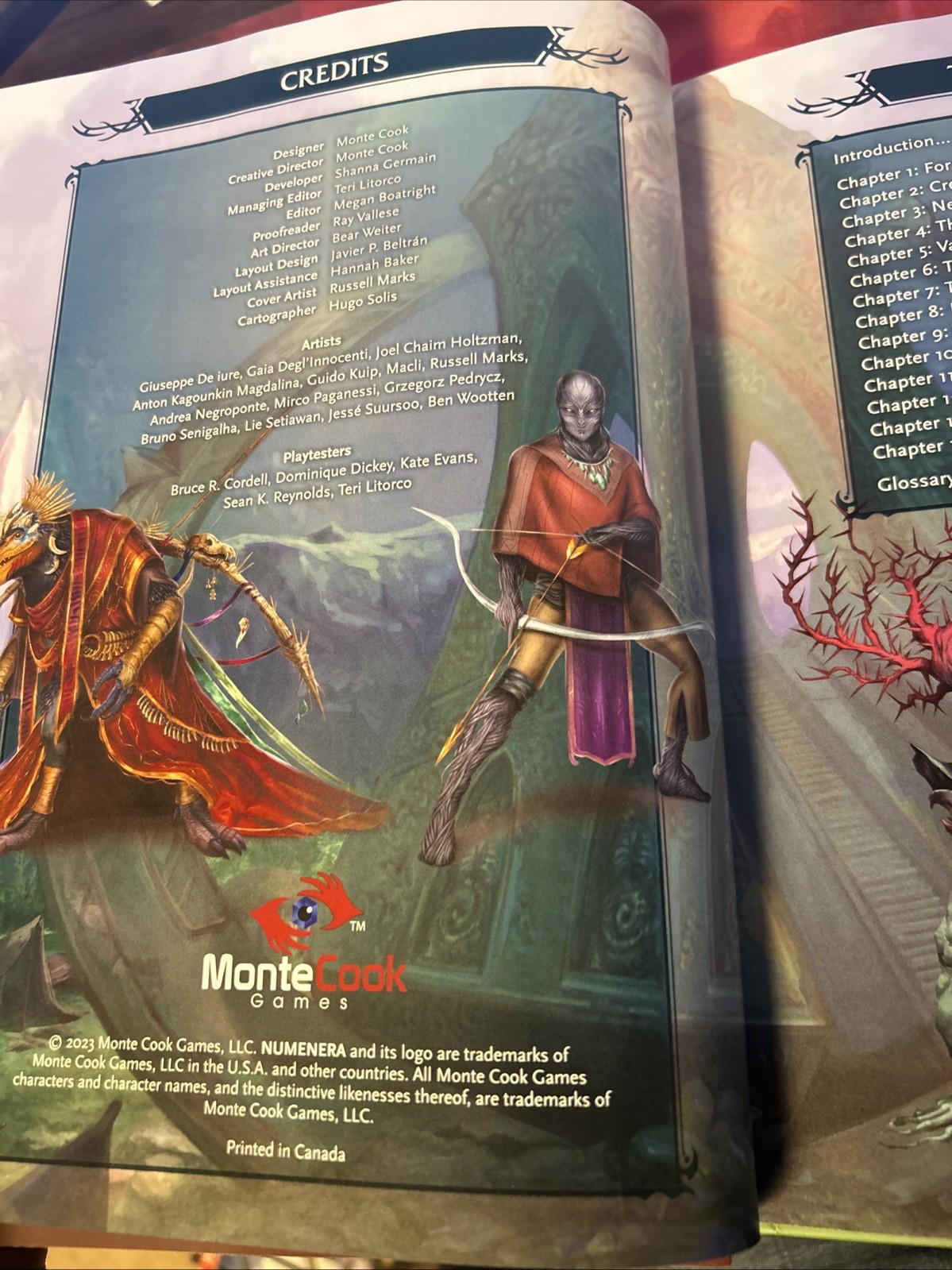 Numenera RPG The Glimmering Valley Sourcebook Monte Cook Games MKG361 HC 2023