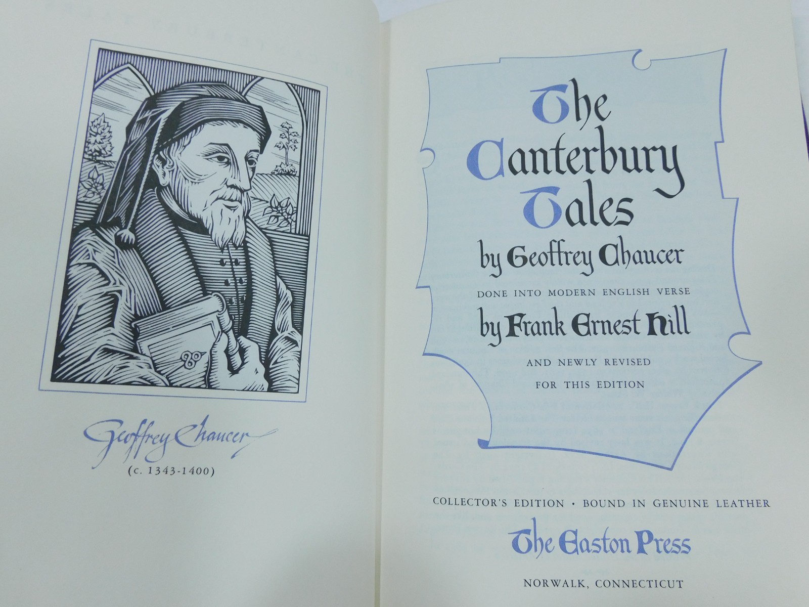 Easton Press The Canterbury Tales Collectors Edition Leather Bound ~ EXCELLENT