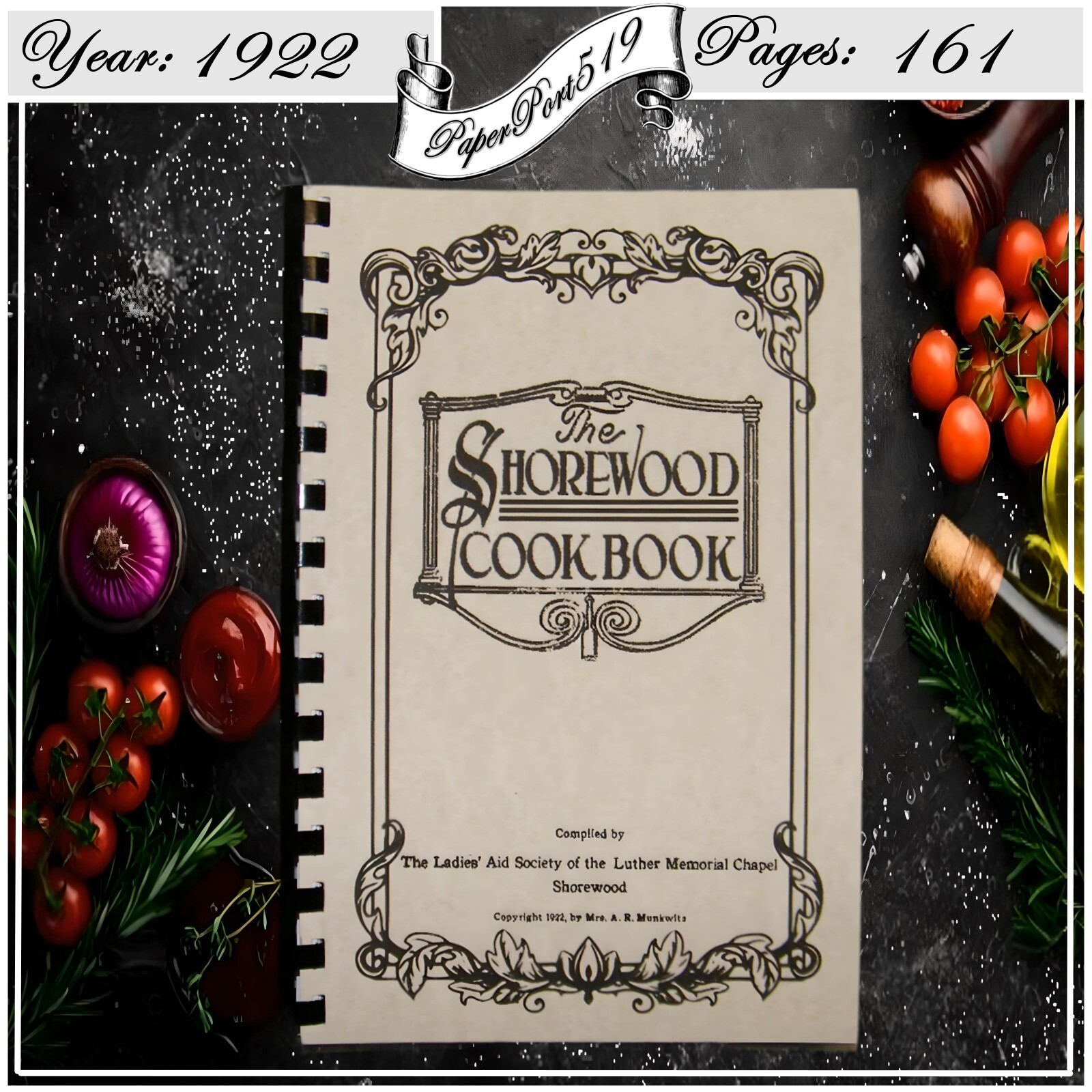 1922 The Shorewood Cook Book 161 Pages