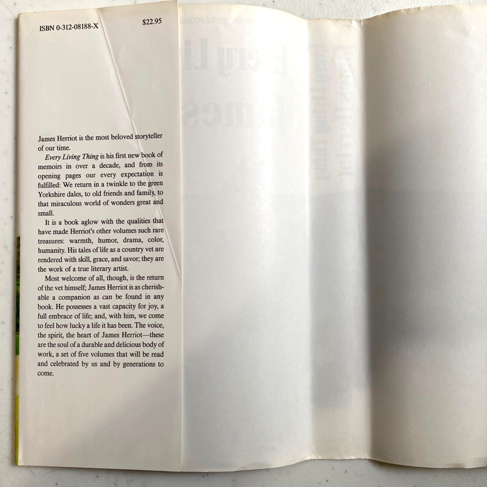 Every Living Thing Hardcover James Herriot Short Stories Animals Memoir Humor