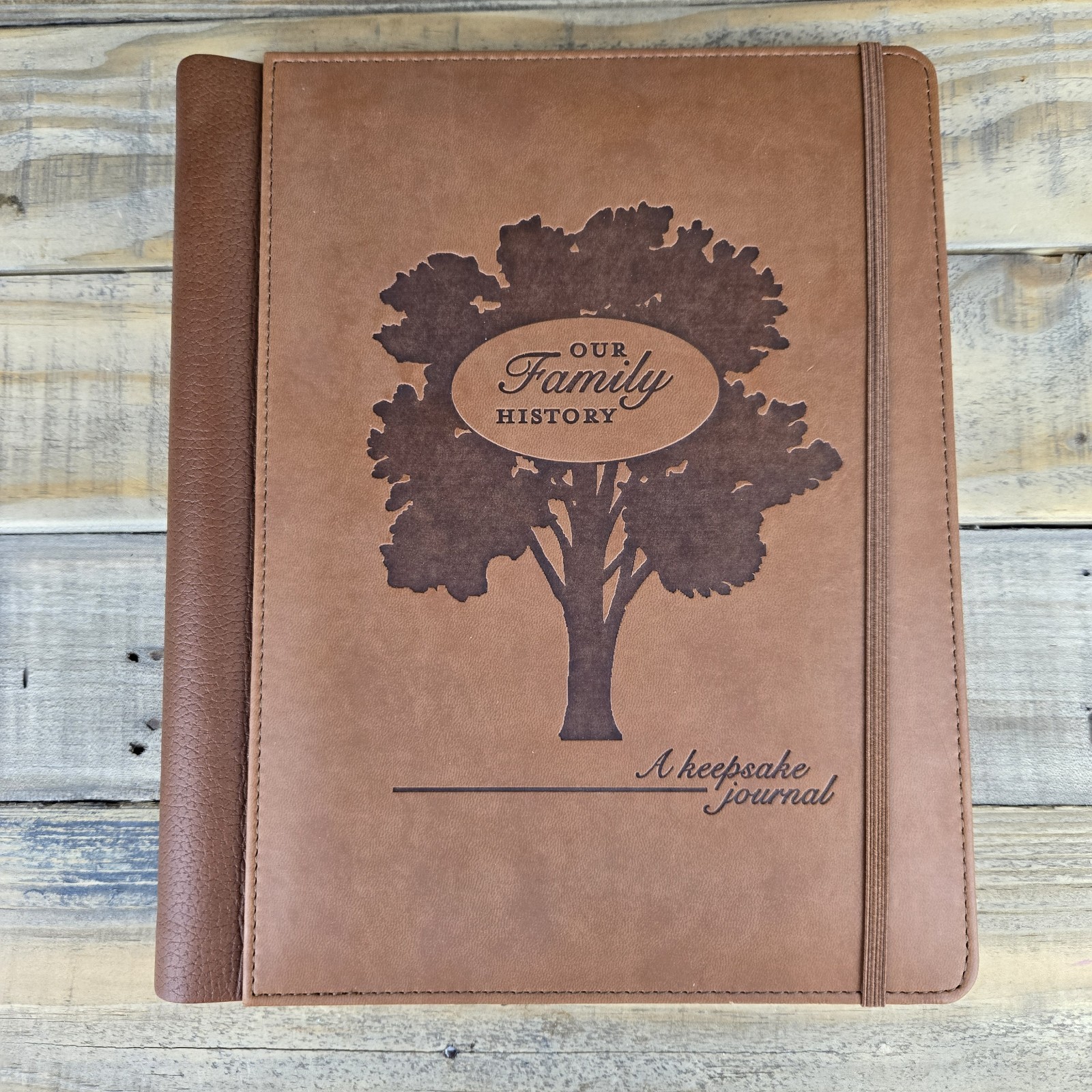 Our Family History A Keepsake Journal Faux Leather-Bound Family Tree Religious