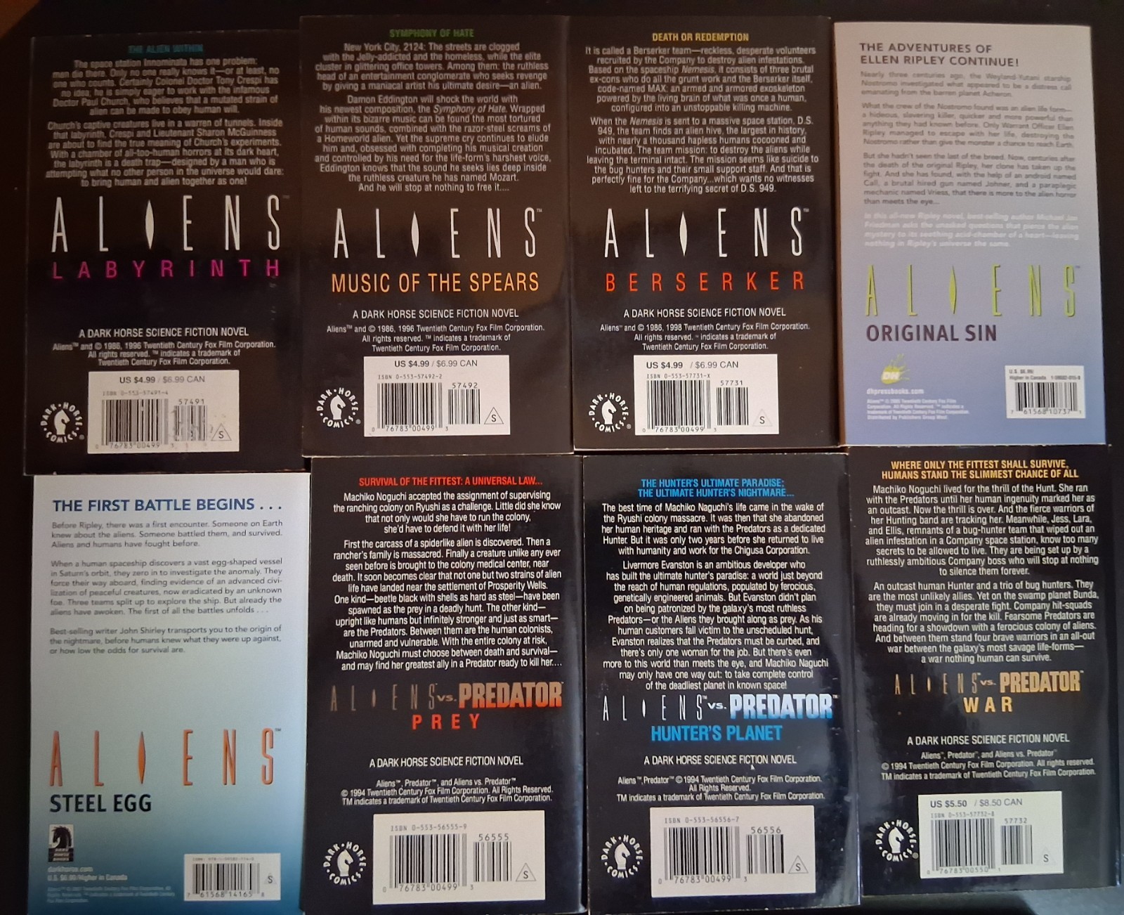 Aliens & AVP BOOKS Lot of 14 All In Very Good Shape FREE SHIPPING