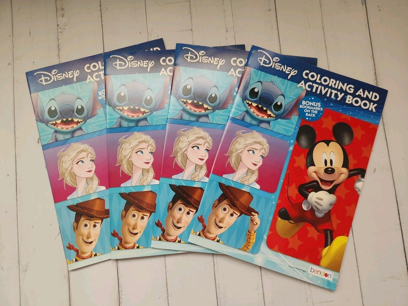(Lot of 4) Disney Coloring and Activity Books, 24 Pages Each, Total 96 Pages