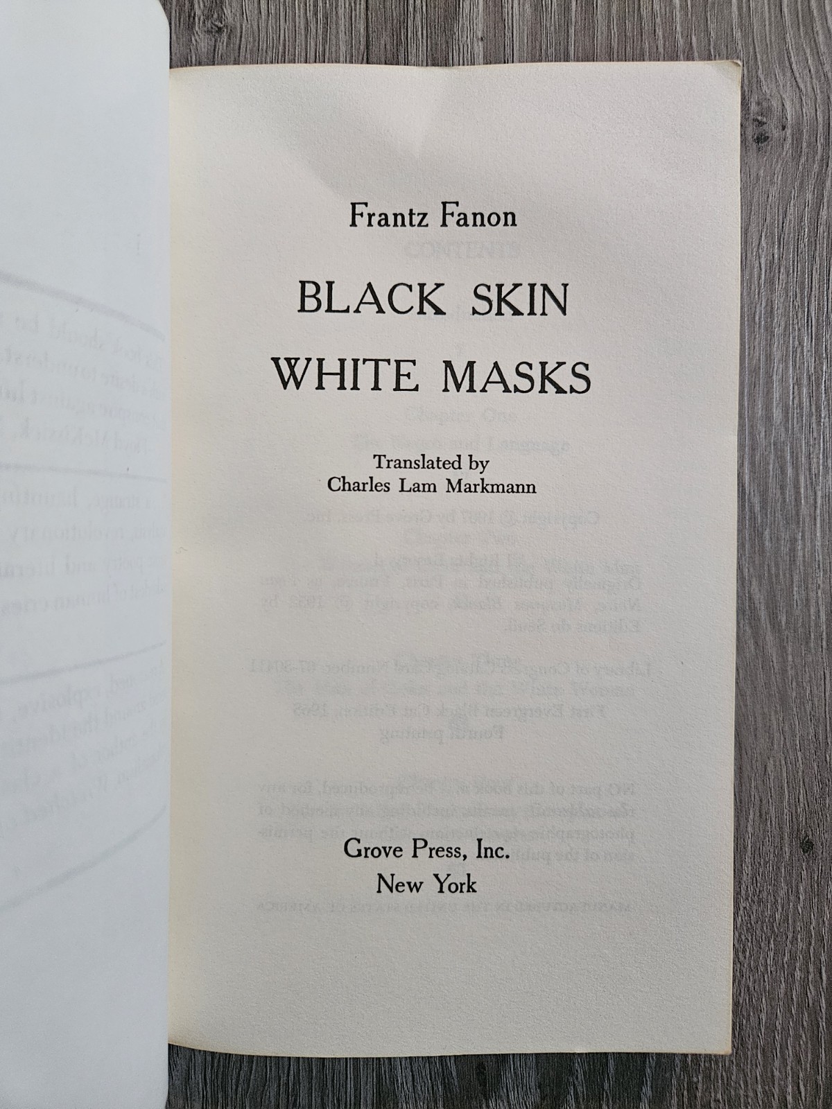 Black Skin White Masks Frantz Fanon 1968 4th Printing Paperback Grove