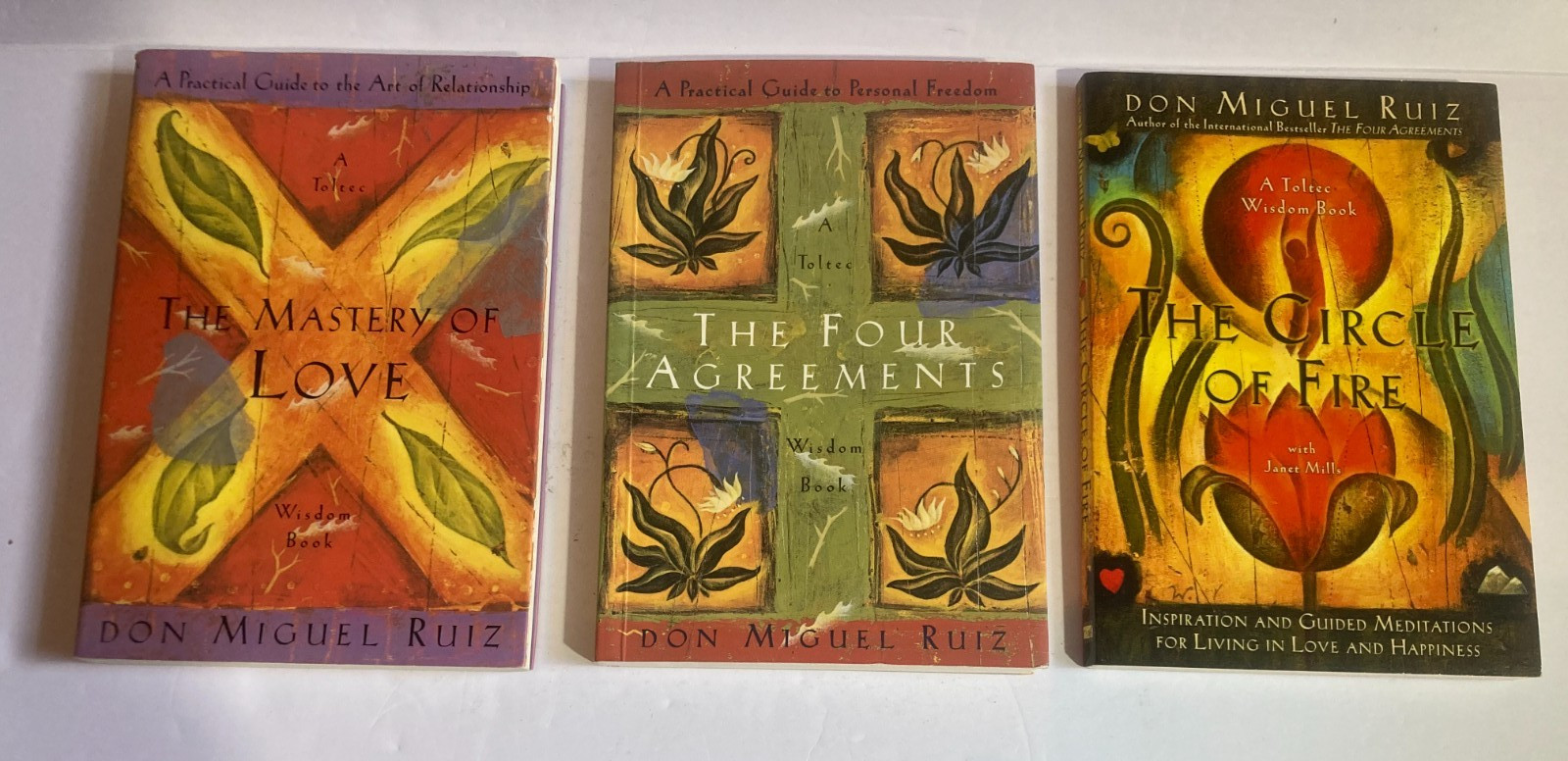 Lot DON MIGUEL RUIZ Circle of Fire FOUR AGREEMENTS Mastery Love Lot of 3