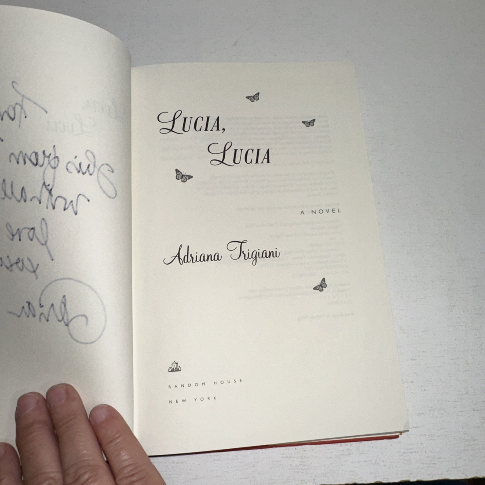 Lucia, Lucia: A Novel by Adriana Trigiani Signed 1st Edition