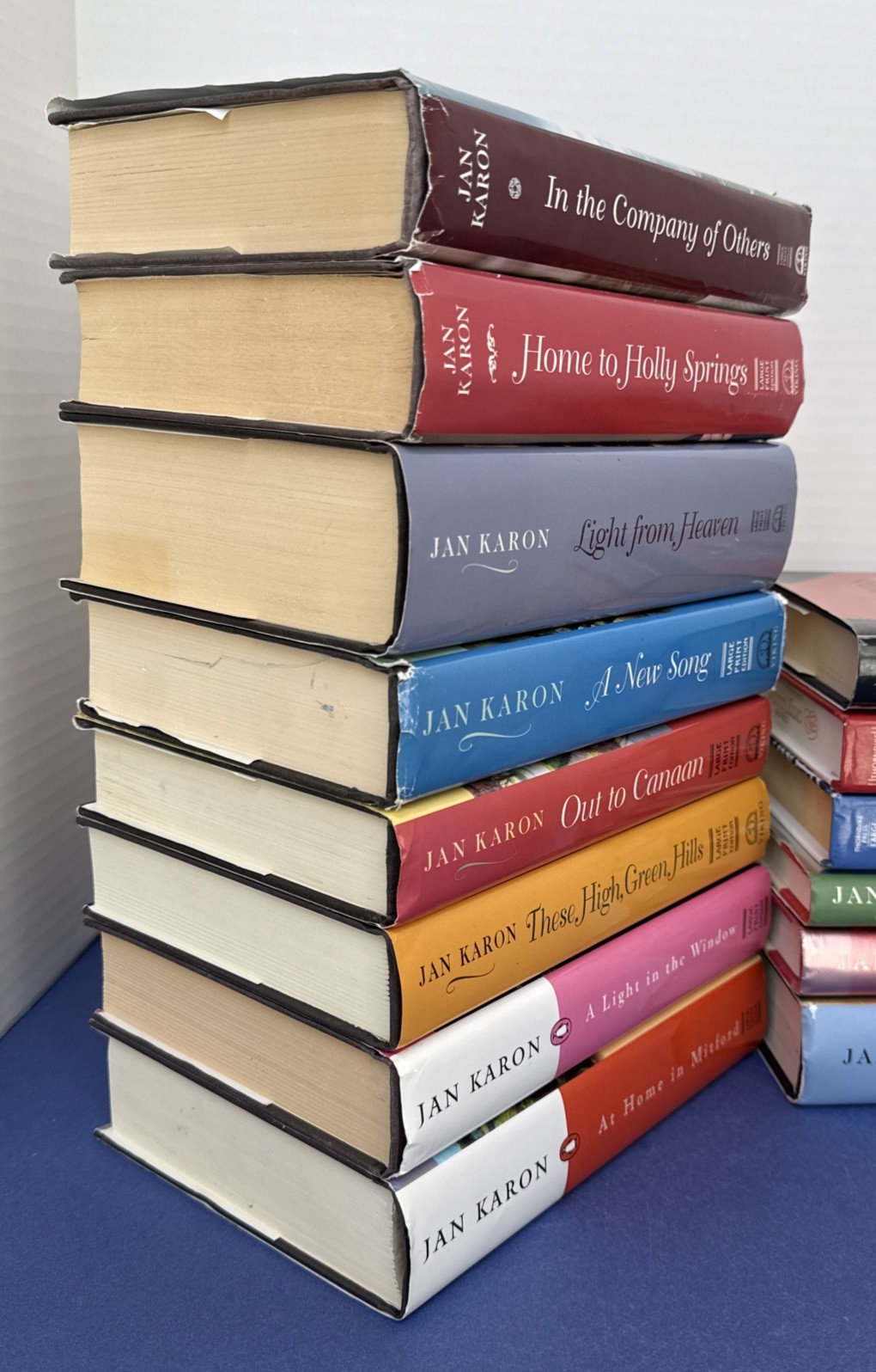 Lot Of 14 ~ Hardcover Books ~ Jan Karon ~ ALL LARGE PRINT ~ AT HOME IN MITFORD