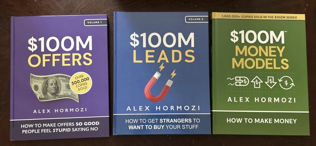 $100M Series by Alex Hormozi Hardcover Business Book Set: Money, Leads, Offers