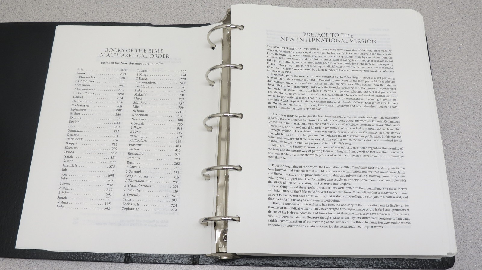 Holy Bible Wide Margin Looseleaf Reference Edition NIV 3-Ring Binder Hendrickson