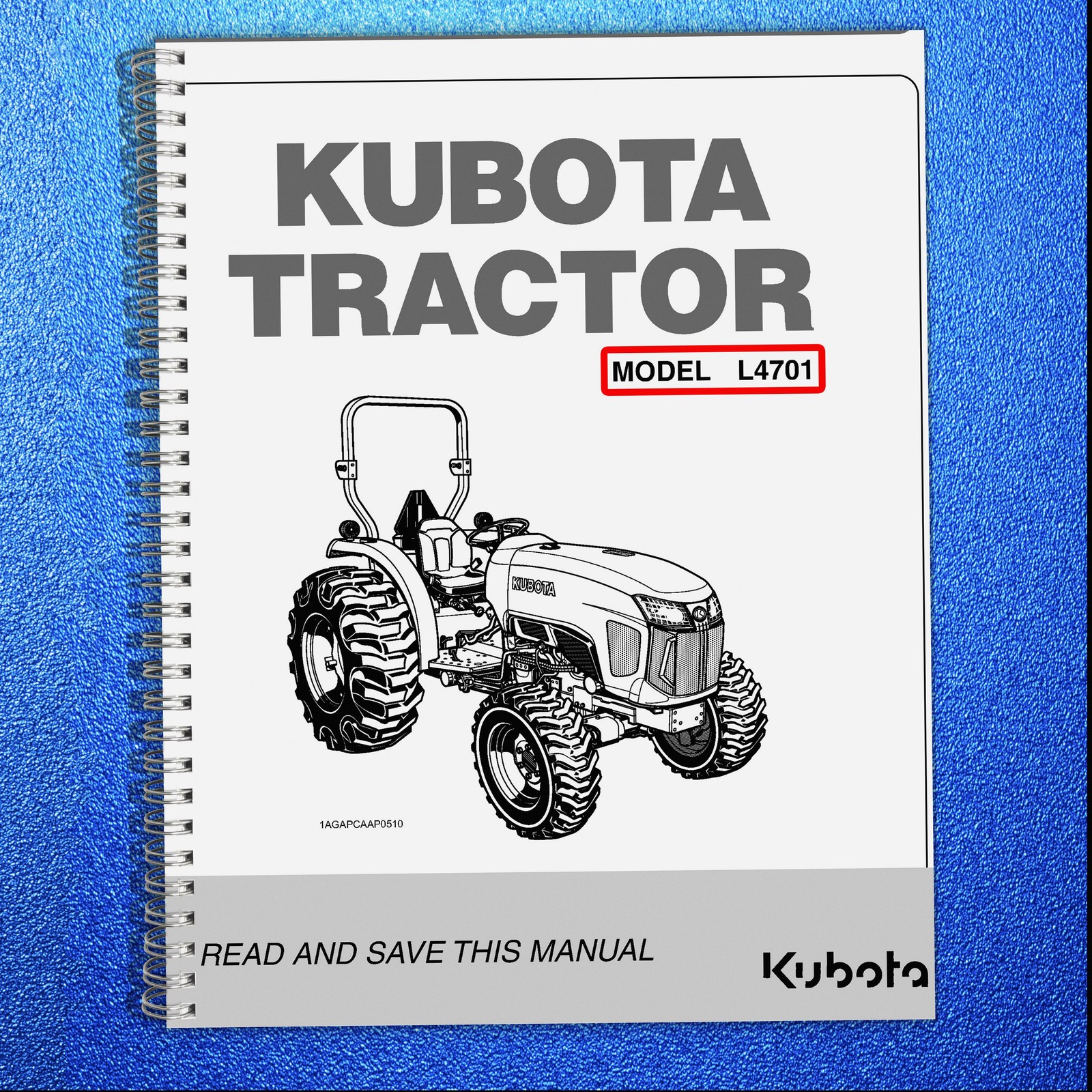 KUBOTA L4701 OPERATOR User Manual Operation, Wire-Bound Guidebook