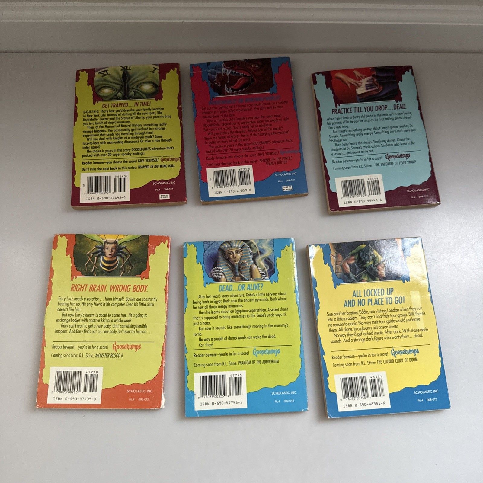 VTG 1990’s Goosebumps Book Lot 12 1st Editions Paperback R. L. Stine Books