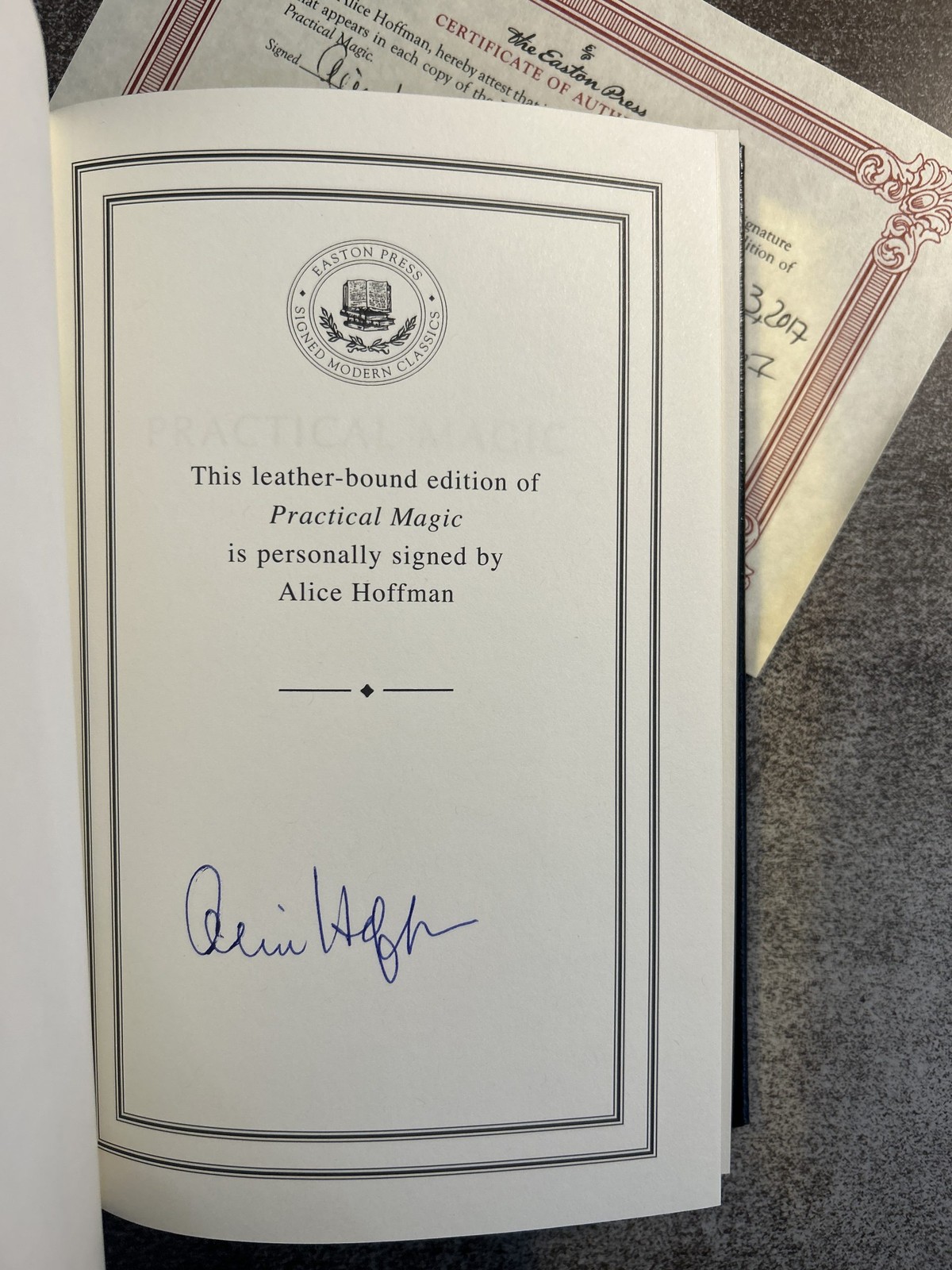 Practical Magic by Alice Hoffman SIGNED Collector’s Edition Easton Press leather
