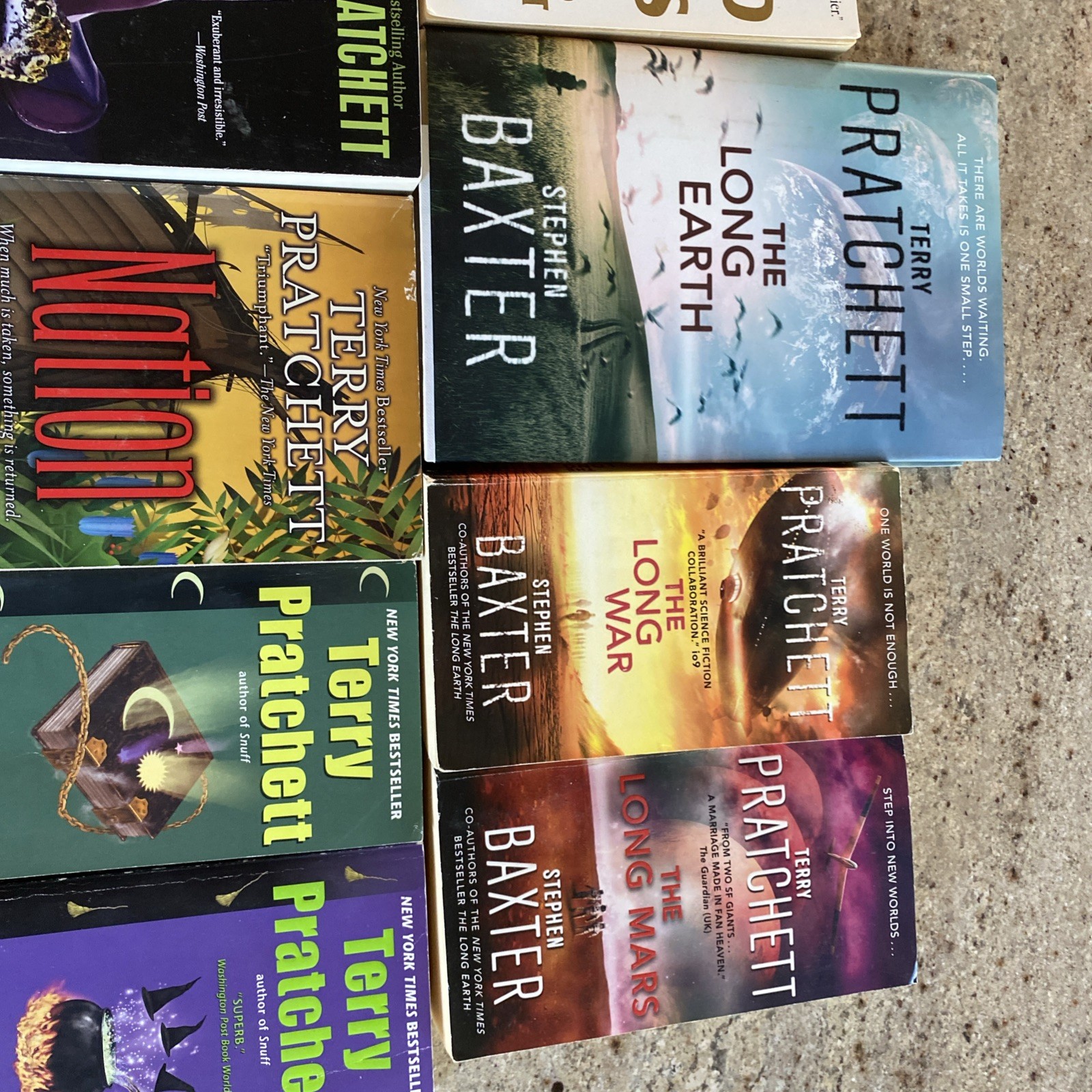 Terry Pratchett–Lot of 11 PB, 4 HC various titles, Good Omens, Jonny & the Bomb