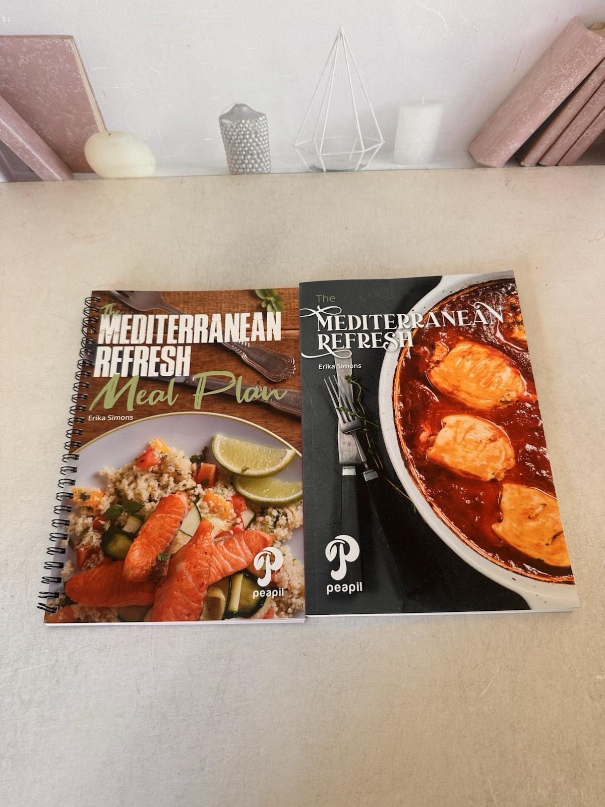 Mediterranean Refresh Erika Simons Book Lot Of 2