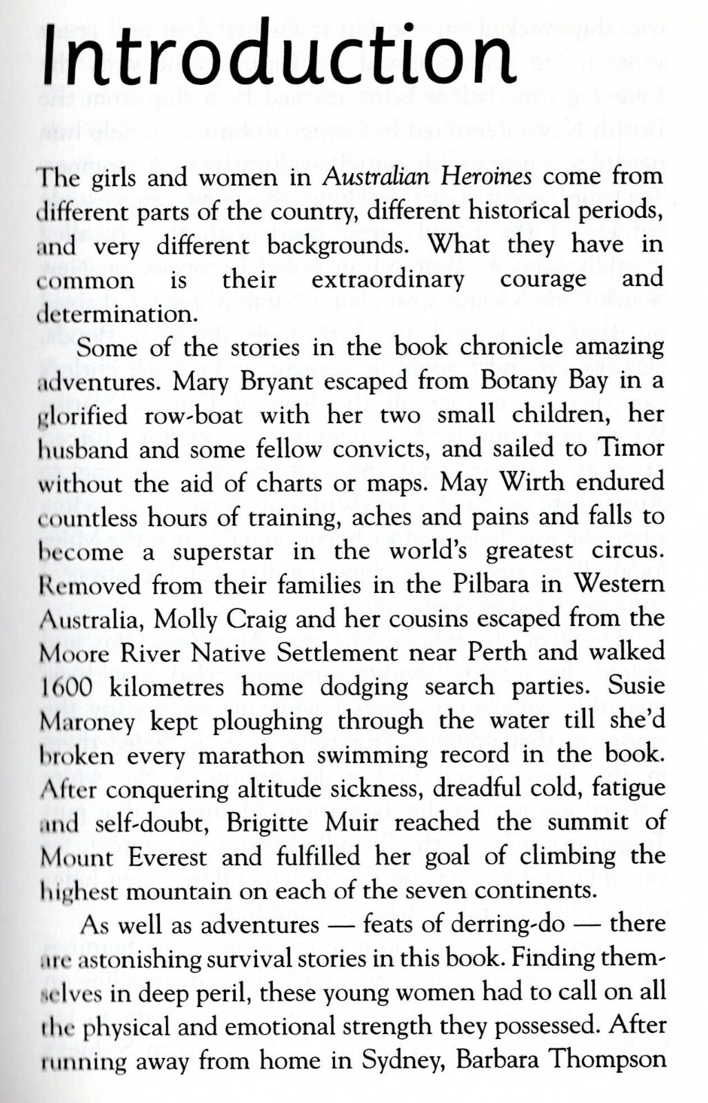 TEN Australian HEROINES Susan Geason. Stories of COURAGE and SURVIVAL 301 pages