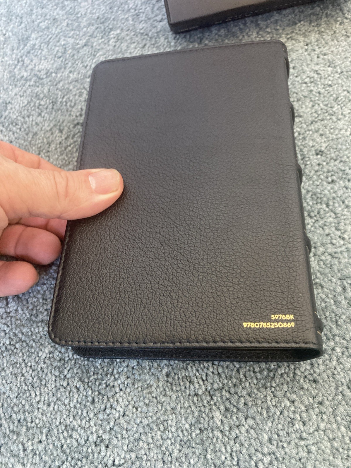 NKJV Compact Bible, Maclaren Series—Genuine Leather, Black, Two Ribbons