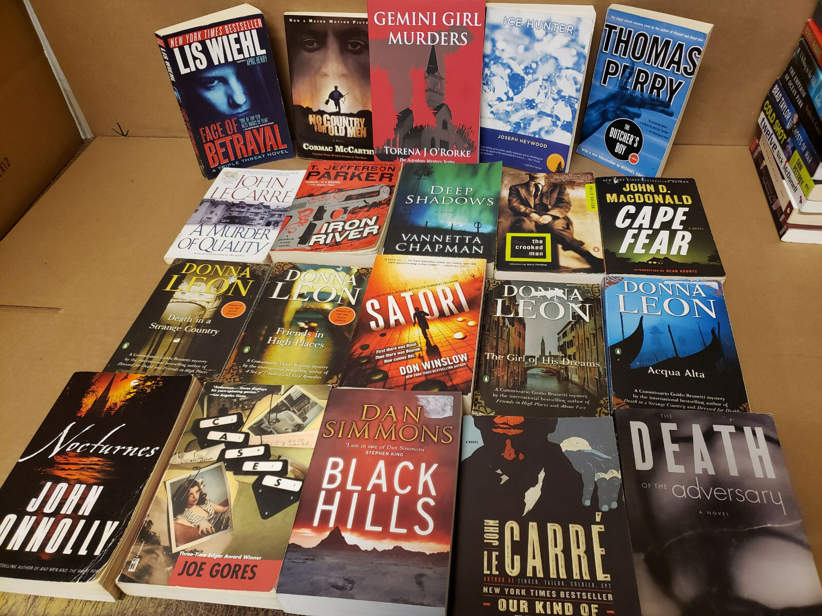 Lot of 10 Mystery Large Trade Paperback Books Suspense Thriller Crime Murder MIX