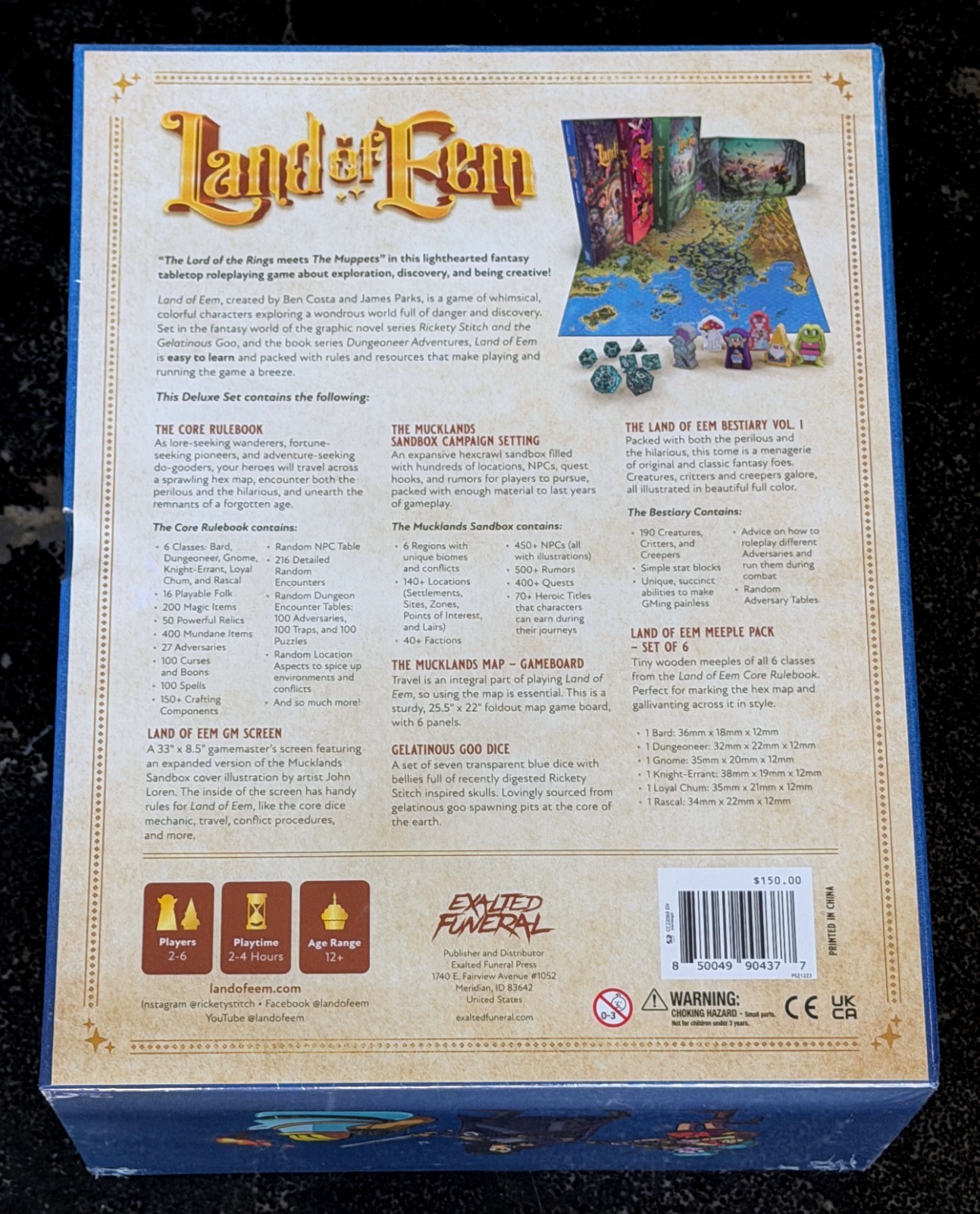 Land of Eem Deluxe Edition Fantasy Role Playing Game RPG Box Set Exalted Funeral