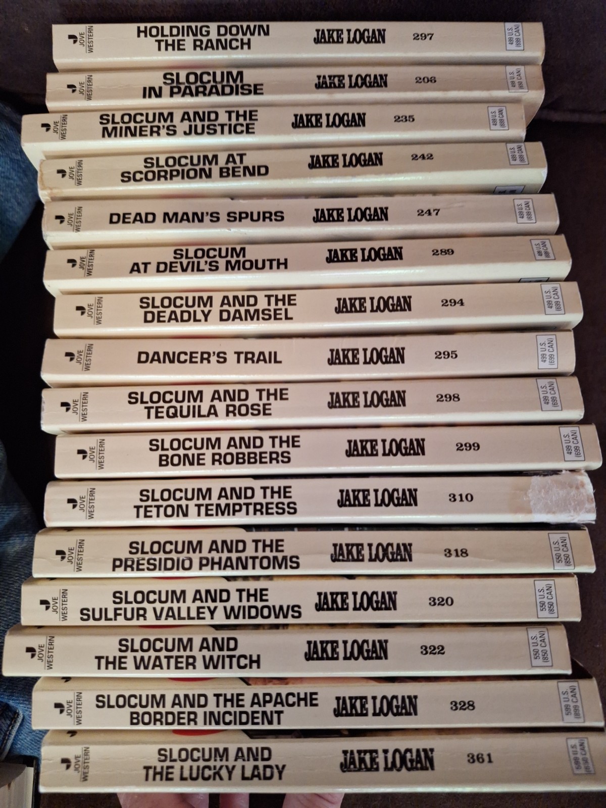 16 Jake Logan Slocum Western Paperback Book Lot #206-361 Jove Vintage