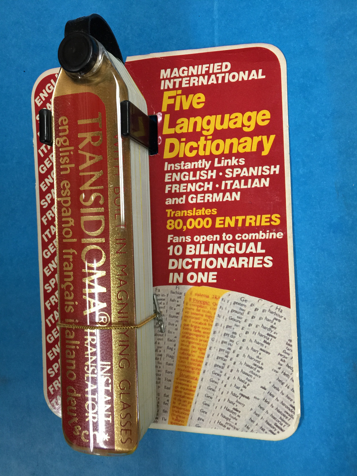 Linguatour English Spanish French Italian German 5 in 1 Pocket Book Dictionary