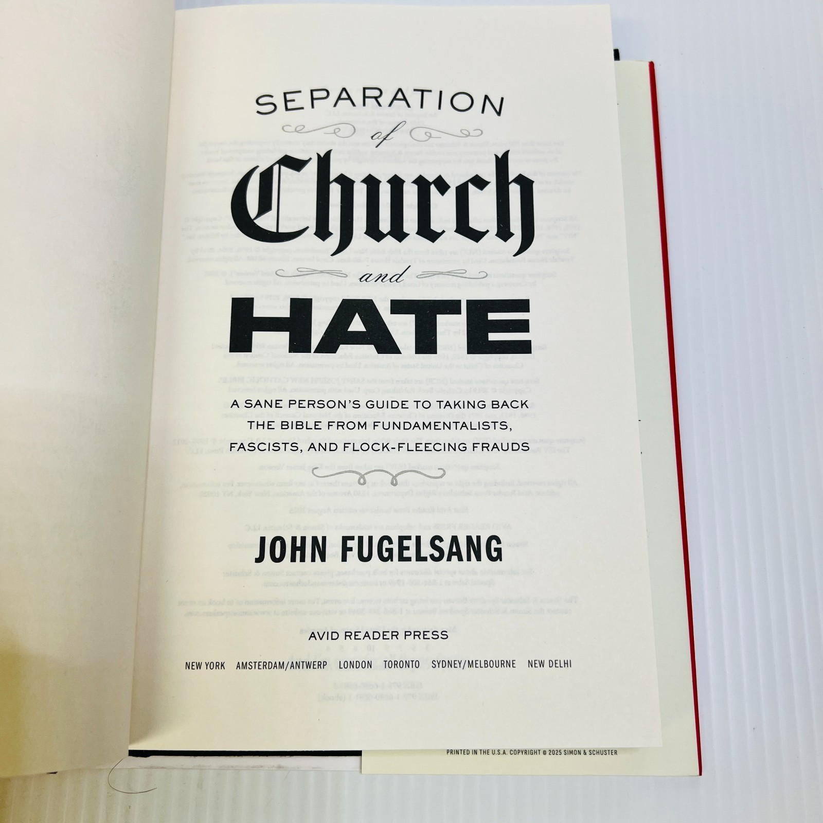Separation of Church and Hate: A Sane Person’s Guide to Taking Back the Bible