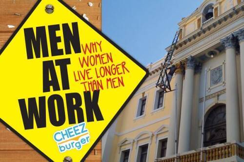 Men At Work: Why Women Live Longer Than Men – Hardcover – GOOD