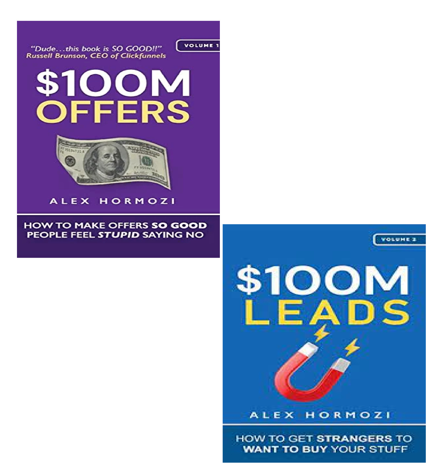 $100M Offers(Vol.1) + $100M Leads(Vol.2): by Alex Hormozi, Paperback Free Ship.