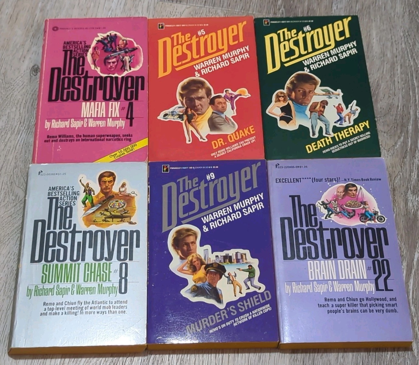 The Destroyer 6 book lot by Warren Murphy & Richard Sapir. Pulp Men’s Adventure