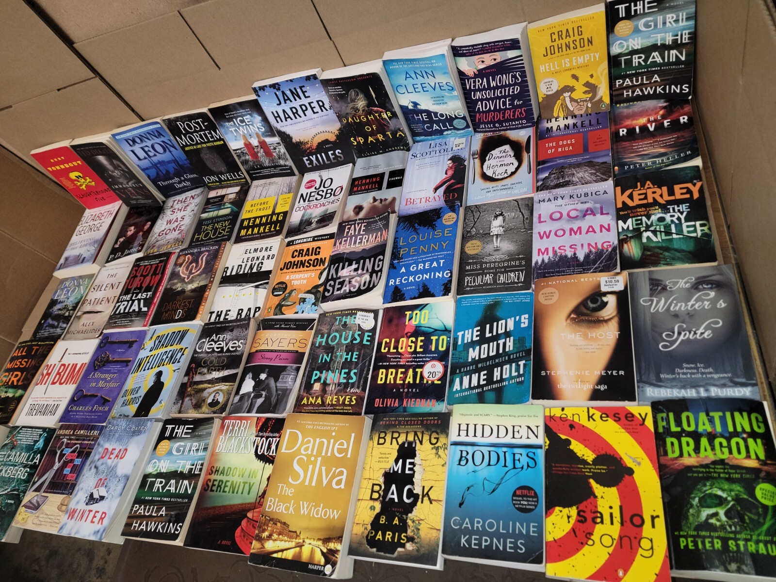 Lot of 10 Mystery Large Trade Paperback Books Suspense Thriller Crime Murder MIX