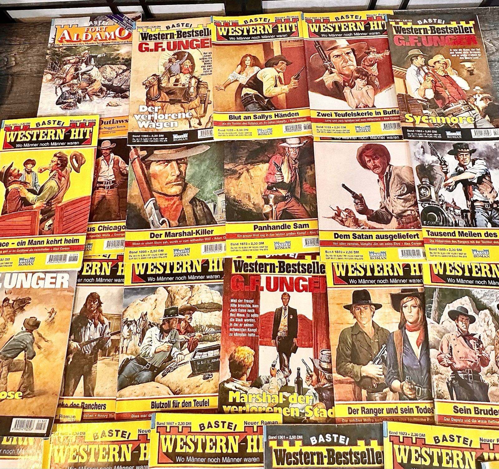 30 BASTEI G.F. Unger Western Pulp Fiction German Booklets Books 1980s