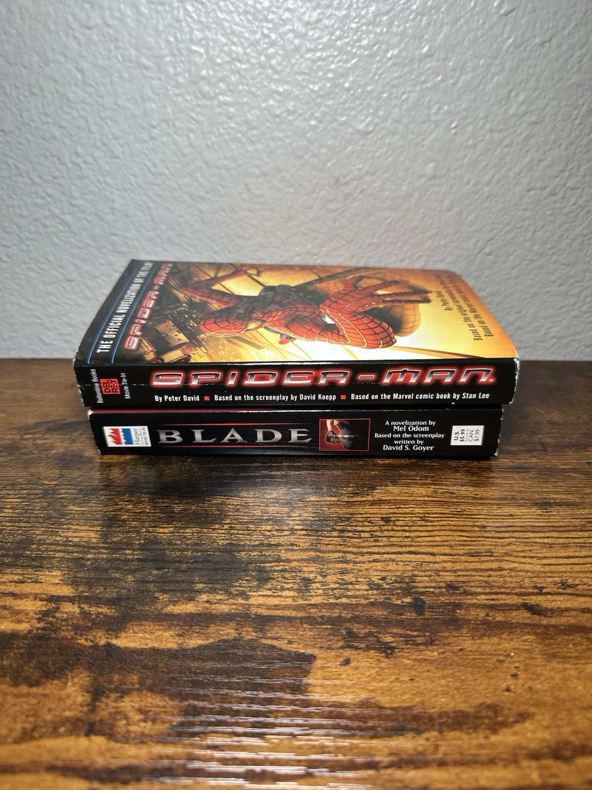 Lot of 2 Marvel/Action Movie Tie-in Novels: Spider-Man & Blade Paperbacks