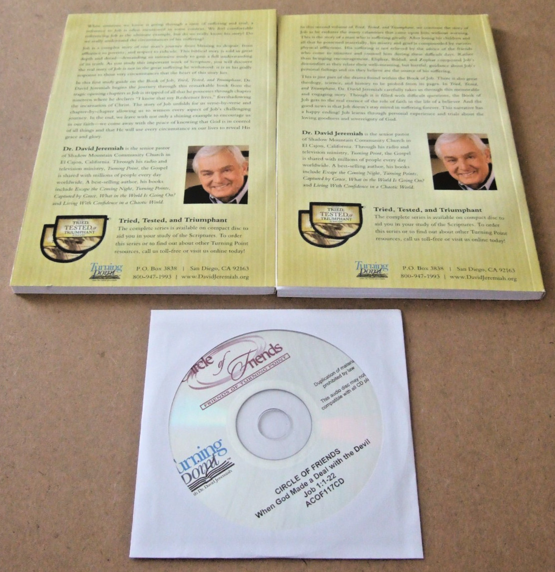 DR. DAVID JEREMIAH STUDY GUIDES TRIED, TESTED & TRIUMPHANT 2010 VOL 1-2 +CD